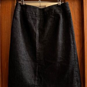 ZARA LINEN-DENIM BLEND, KNEE LENGTH SKIRT